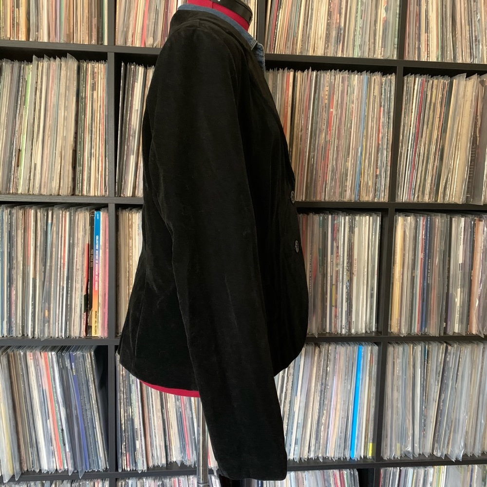 Black Velvet Blazer Mandala Patchwork Patch Love L - image 6